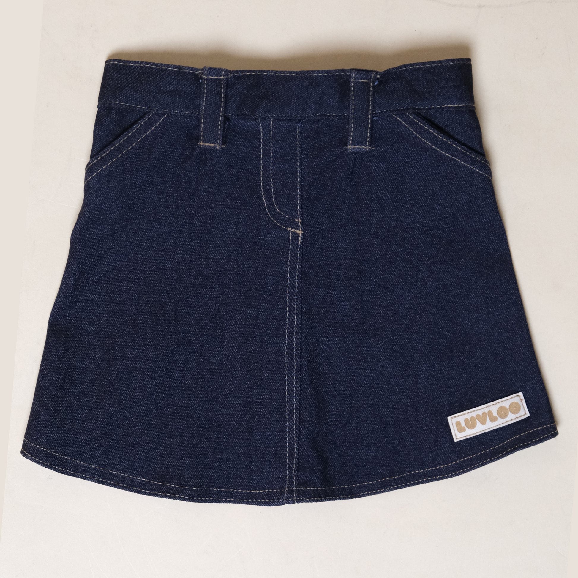 A-Line Denim Mini Skirt