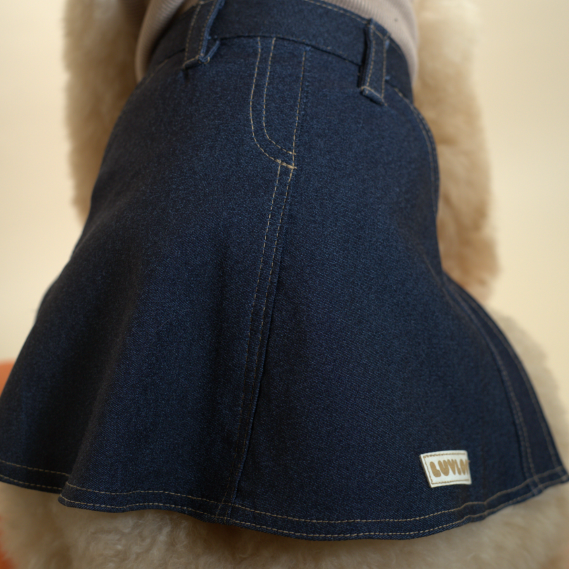 A-Line Denim Mini Skirt